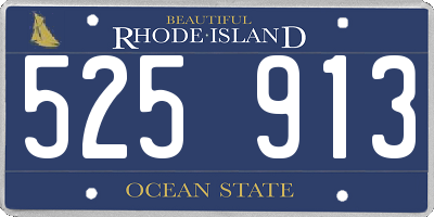 RI license plate 525913