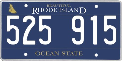 RI license plate 525915