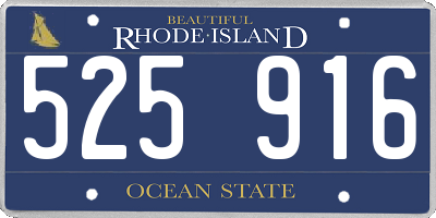 RI license plate 525916