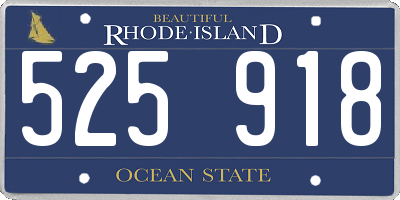 RI license plate 525918