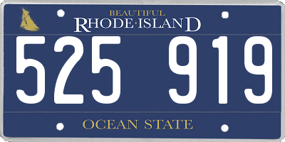 RI license plate 525919