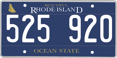 RI license plate 525920