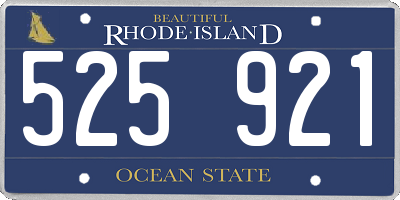 RI license plate 525921