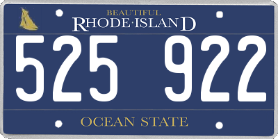 RI license plate 525922