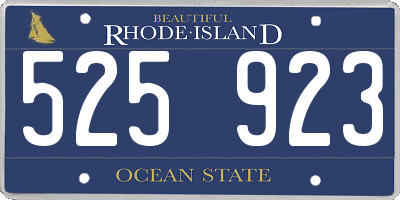 RI license plate 525923