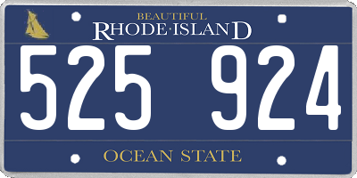 RI license plate 525924
