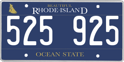 RI license plate 525925