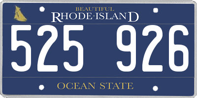 RI license plate 525926