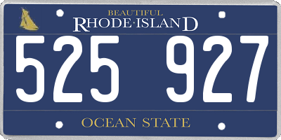 RI license plate 525927