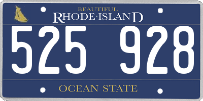 RI license plate 525928