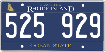 RI license plate 525929