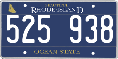 RI license plate 525938