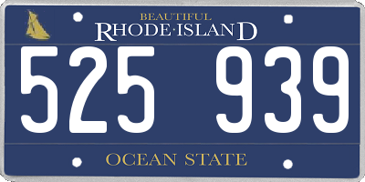 RI license plate 525939