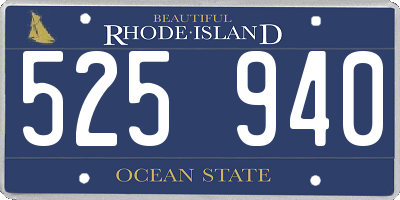 RI license plate 525940