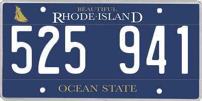 RI license plate 525941