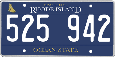 RI license plate 525942