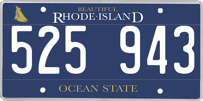 RI license plate 525943