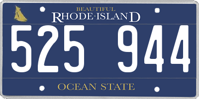 RI license plate 525944