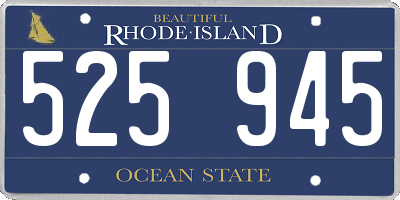 RI license plate 525945