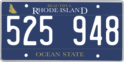 RI license plate 525948