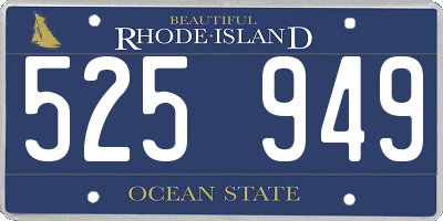 RI license plate 525949