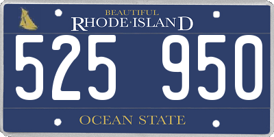 RI license plate 525950