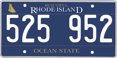 RI license plate 525952