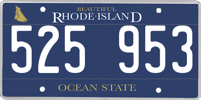 RI license plate 525953