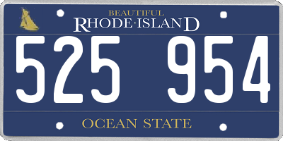 RI license plate 525954