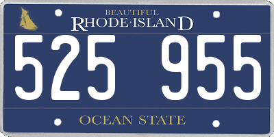 RI license plate 525955