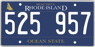 RI license plate 525957