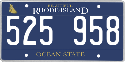 RI license plate 525958