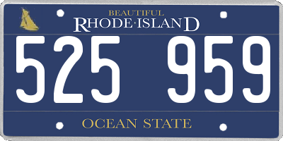 RI license plate 525959
