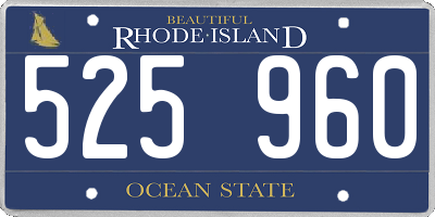 RI license plate 525960