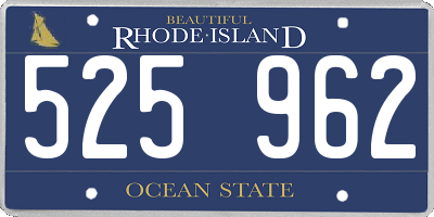 RI license plate 525962