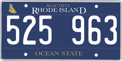 RI license plate 525963