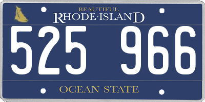 RI license plate 525966
