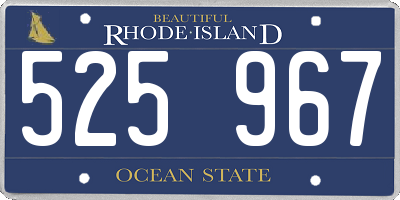 RI license plate 525967