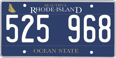 RI license plate 525968