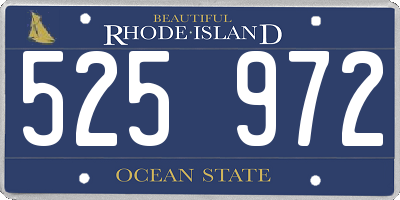 RI license plate 525972