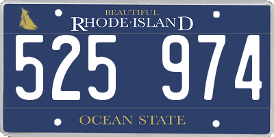 RI license plate 525974