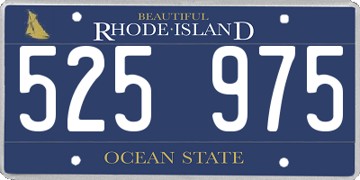 RI license plate 525975