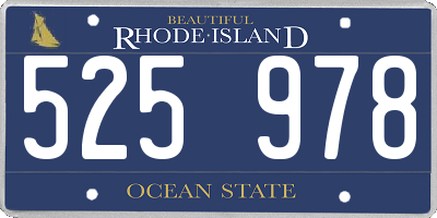 RI license plate 525978