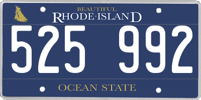 RI license plate 525992