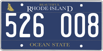 RI license plate 526008