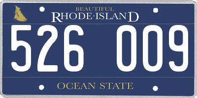 RI license plate 526009