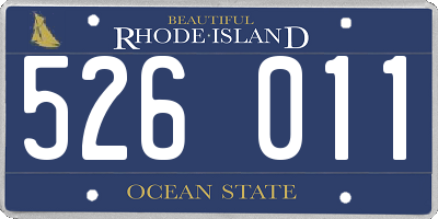 RI license plate 526011