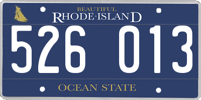 RI license plate 526013