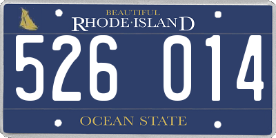 RI license plate 526014