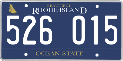 RI license plate 526015